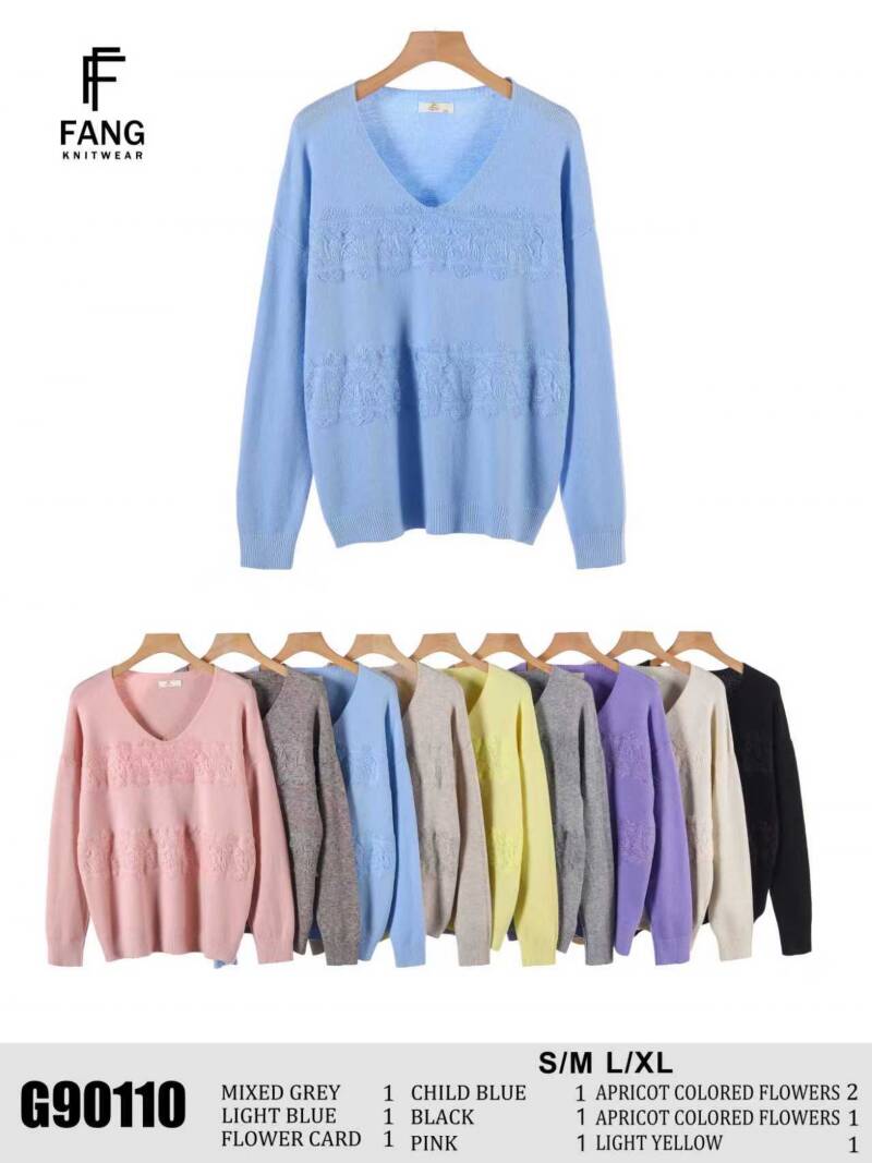 Swetry damskie Roz S/M-L/XL, Mix Kolor .Paczka 10 szt