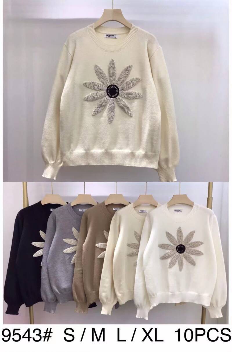 Swetry damskie Roz S/M-L/XL, Mix Kolor .Paczka 10 szt