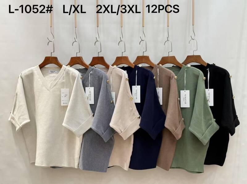 Bluzki damskie Roz L-3XL, Mix Kolor .Paczka 12 szt