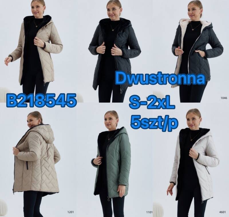 Kurtki damskie zimowe Roz S-2XL, 1 Kolor Paczka 5 szt