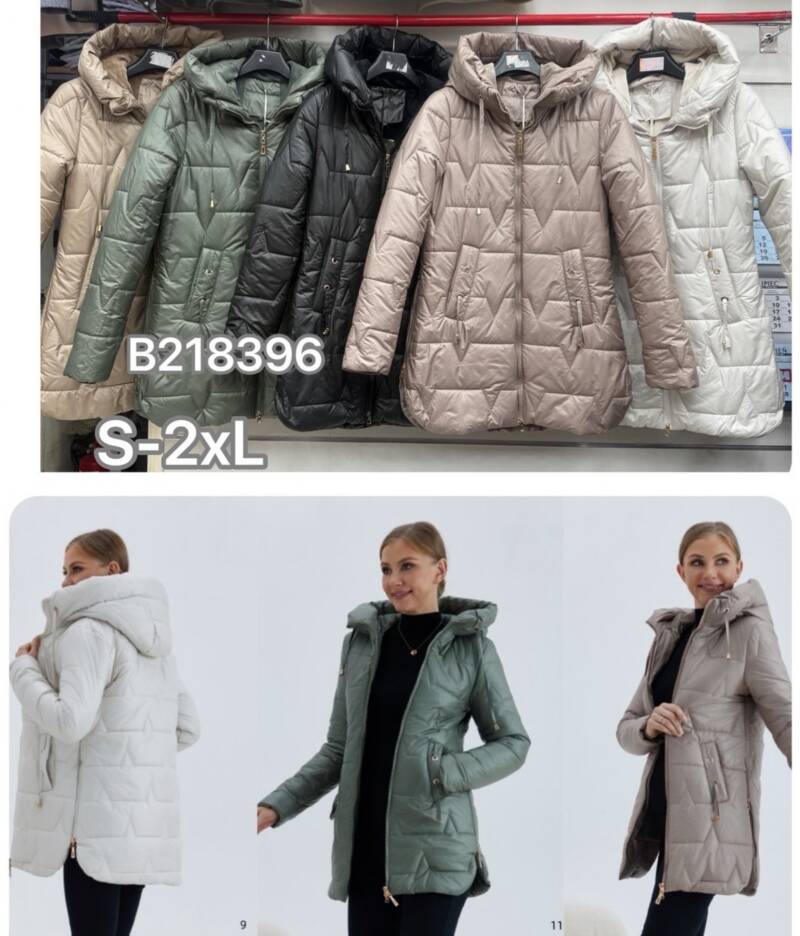 Kurtki damskie zimowe Roz S-2XL, 1 Kolor Paczka 5 szt