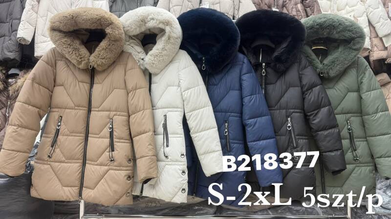 Kurtki damskie zimowe Roz S-2XL, 1 Kolor Paczka 5 szt