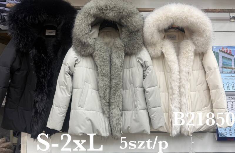 Kurtki damskie zimowe Roz S-2XL, 1 Kolor Paczka 5 szt