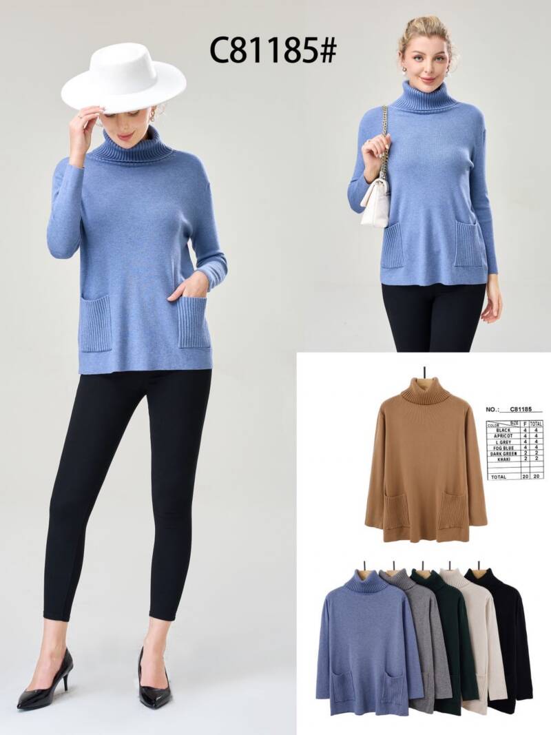 Swetry damskie Roz Standard, Mix Kolor Paczka 10 szt