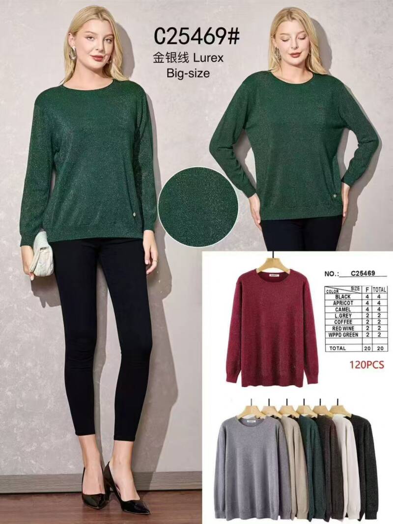 Swetry damskie Roz Standard, Mix Kolor Paczka 8 szt