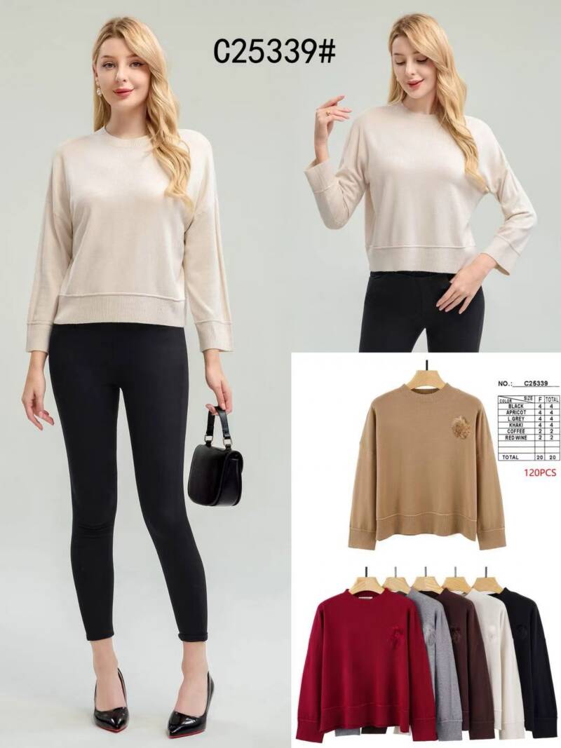 Swetry damskie Roz Standard, Mix Kolor Paczka 10 szt