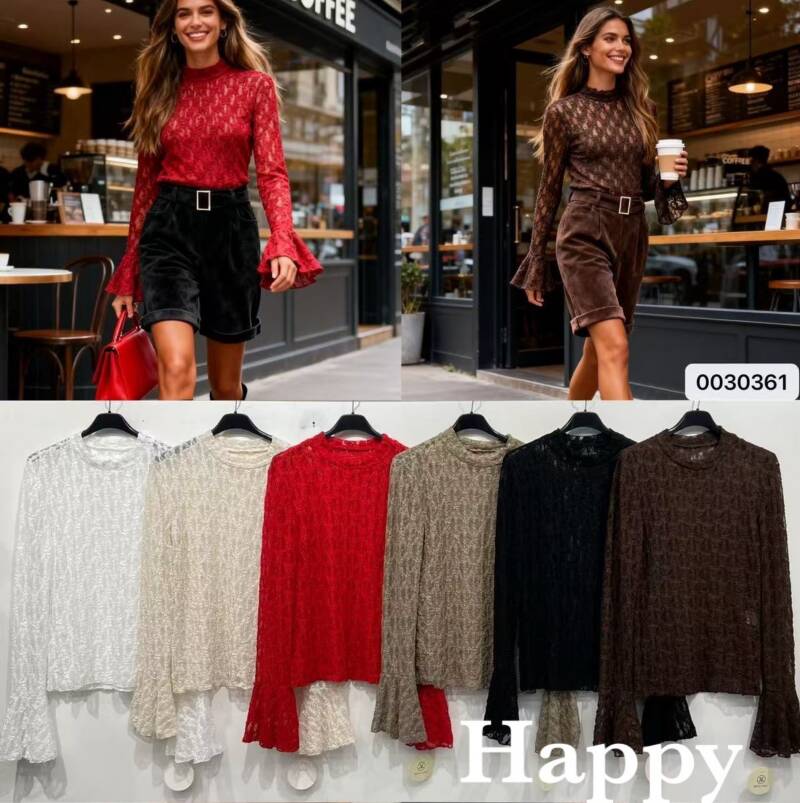 Bluzki damskie (Włoskie produkt) Roz Standard, Mix Kolor Paczka 5 szt