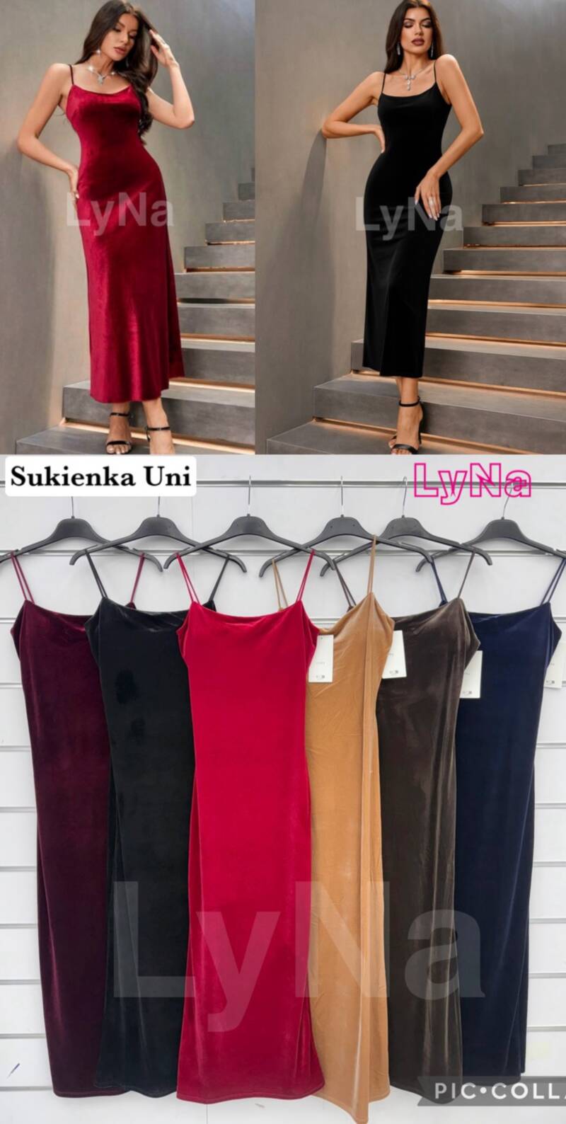 Sukienki damskie (Włoskie produkt) Roz Standard, Mix Kolor Paczka 5 szt