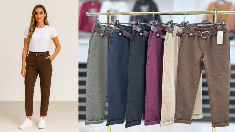  Spodnie damskie (Włoskie produkt) Roz Standard, Mix Kolor Paczka 5 szt