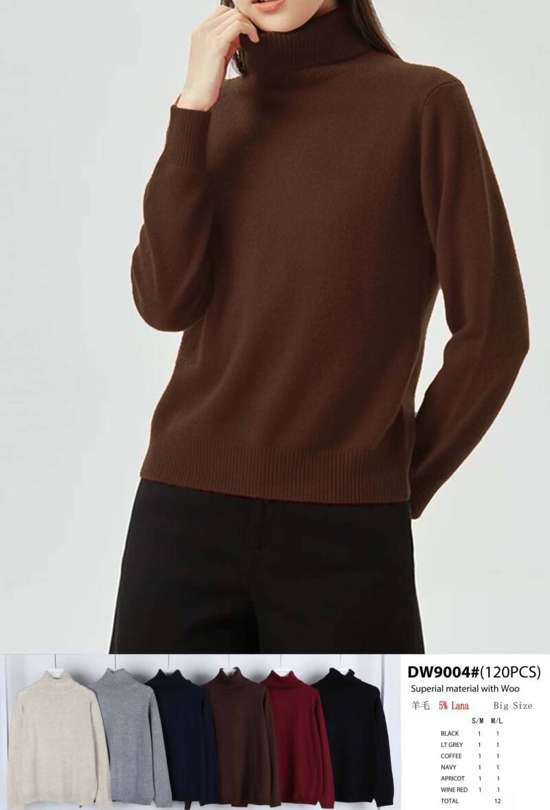 Swetry damska (Francja produkt) Roz S/M-M/L, Mix Kolor .Paczka 12 szt