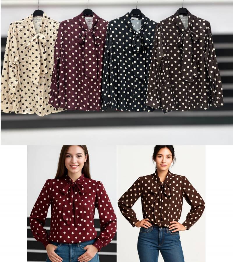 Bluzki damskie (Włoskie produkt) Roz S-XL, Mix Kolor Paczka 5 szt