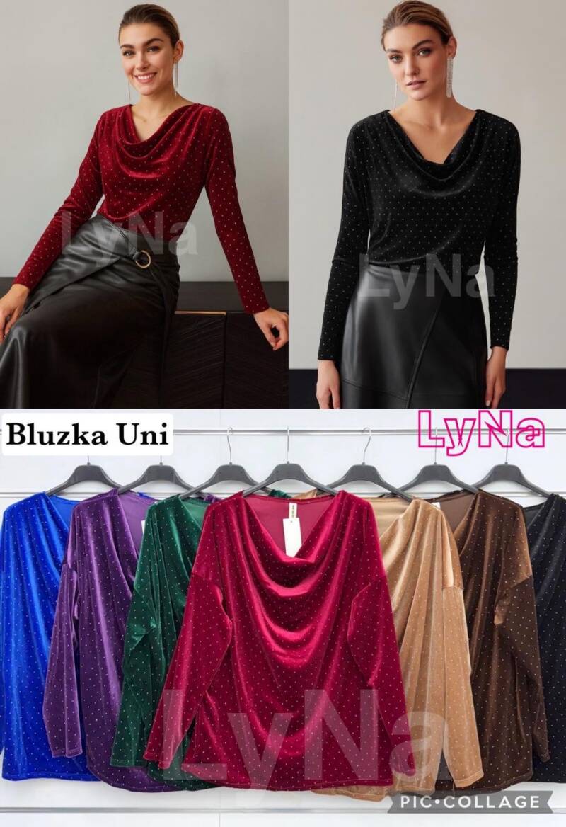 Bluzki damskie (Włoskie produkt) Roz Standard, Mix Kolor Paczka 5 szt