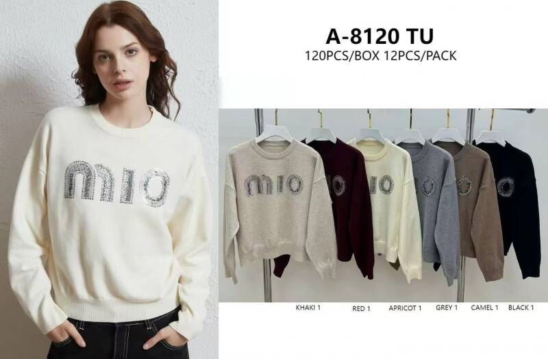 Swetry damskie Roz Standard, Mix Kolor Paczka 6 szt