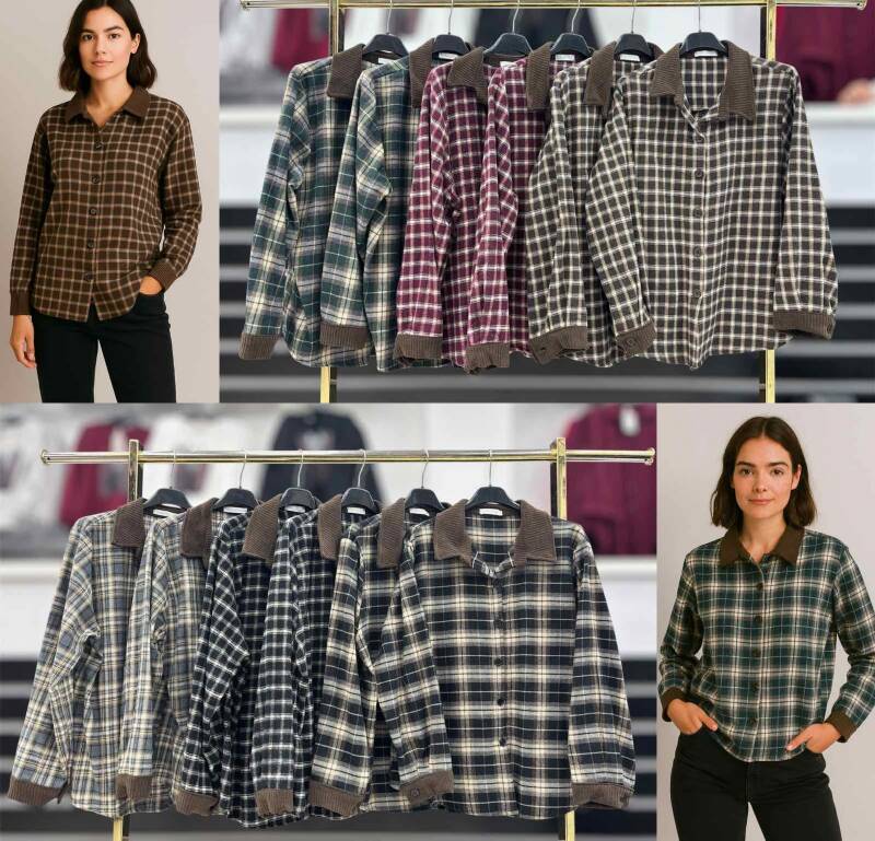  Koszule  damskie (Włoskie produkt) Roz S-XL, Mix Kolor Paczka 5 szt