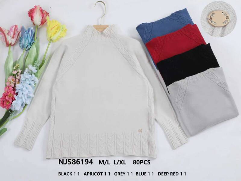 Swetry damska (Francja produkt) Roz M/L-L/XL, Mix Kolor .Paczka 10 szt