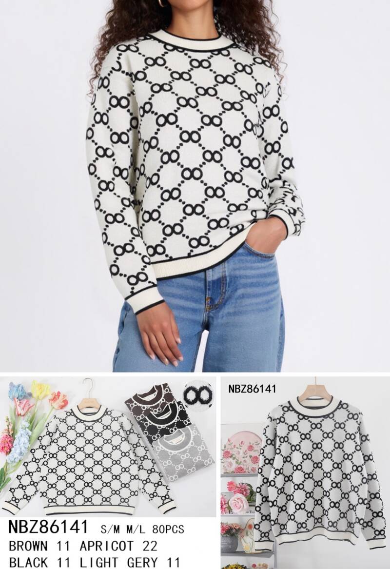 Swetry damska (Francja produkt) Roz S/M-M/L, Mix Kolor .Paczka 10 szt