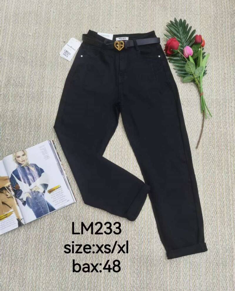 Spodnie damskie jeansy Roz XS-XL, 1 Kolor Paczka 12 szt