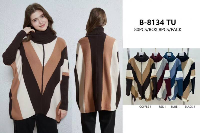 Swetry damskie Roz Standard, Mix Kolor Paczka 4 szt