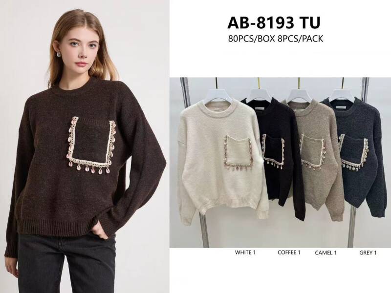 Swetry damskie Roz Standard, Mix Kolor Paczka 4 szt