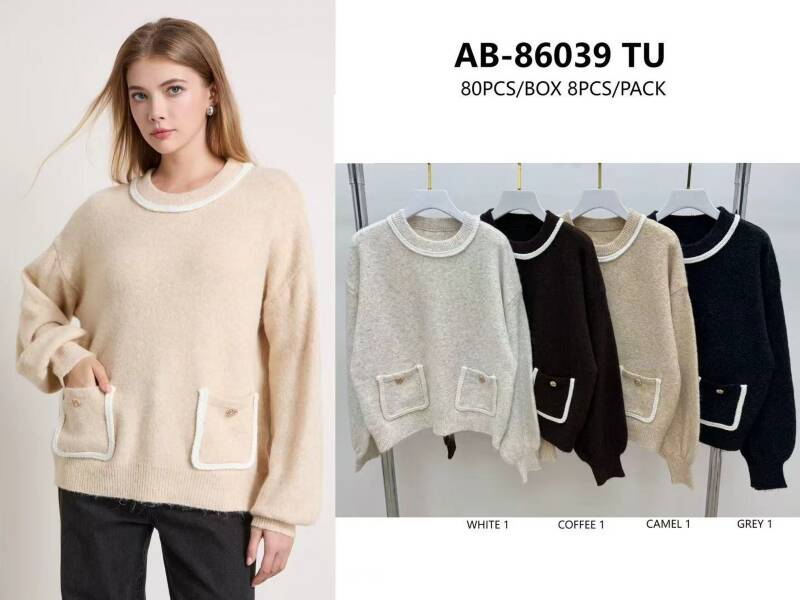 Swetry damskie Roz Standard, Mix Kolor Paczka 4 szt