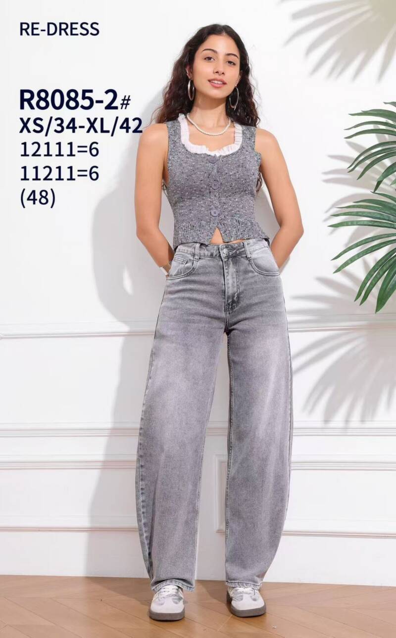 Spodnie damskie jeansy Roz XS-XL, 1 Kolor Paczka 12 szt