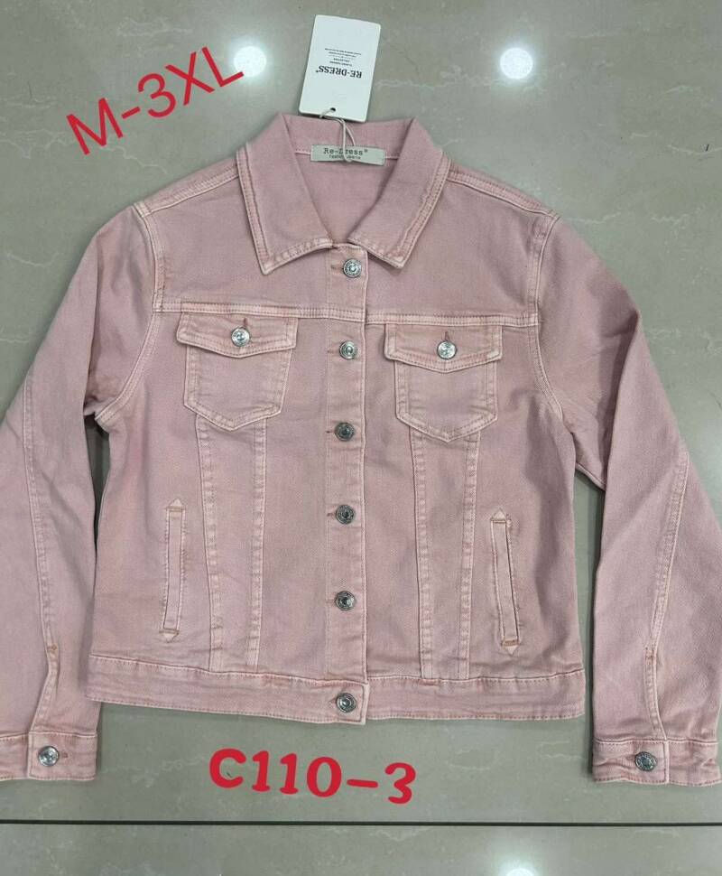 Kurtki damskie jeansy Roz M-3XL, 1 Kolor Paczka 10 szt