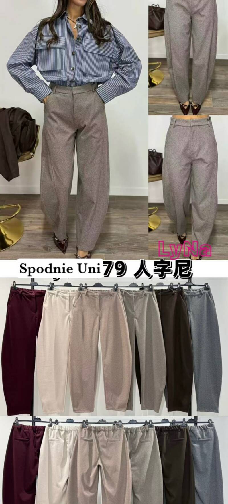 Spodnie damskie (Włoskie produkt) Roz Standard, Mix Kolor Paczka 5 szt