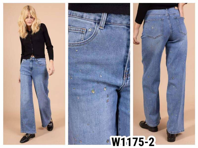 Spodnie damskie jeansy Roz XS-XL, 1 Kolor Paczka 10 szt