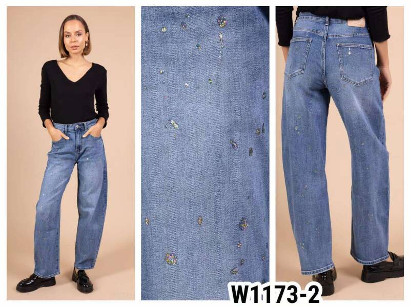 Spodnie damskie jeansy Roz XS-XL, 1 Kolor Paczka 10 szt