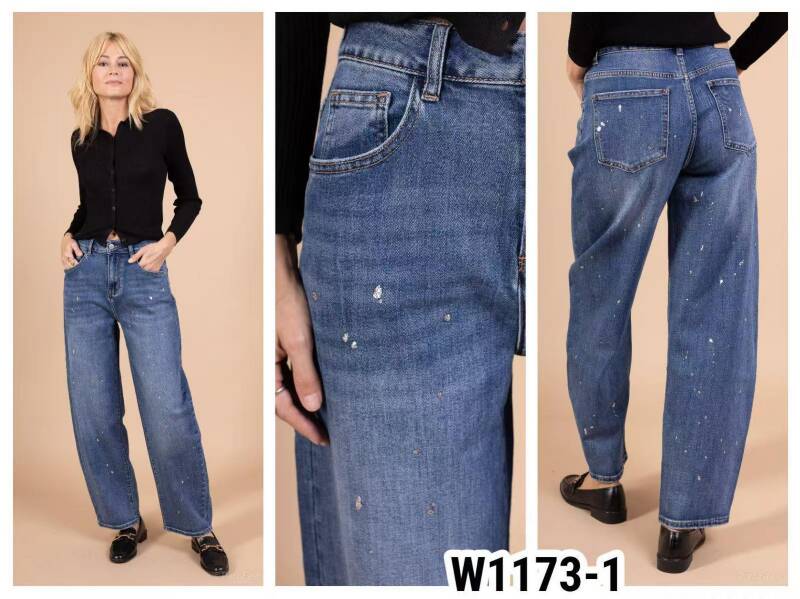 Spodnie damskie jeansy Roz XS-XL, 1 Kolor Paczka 10 szt