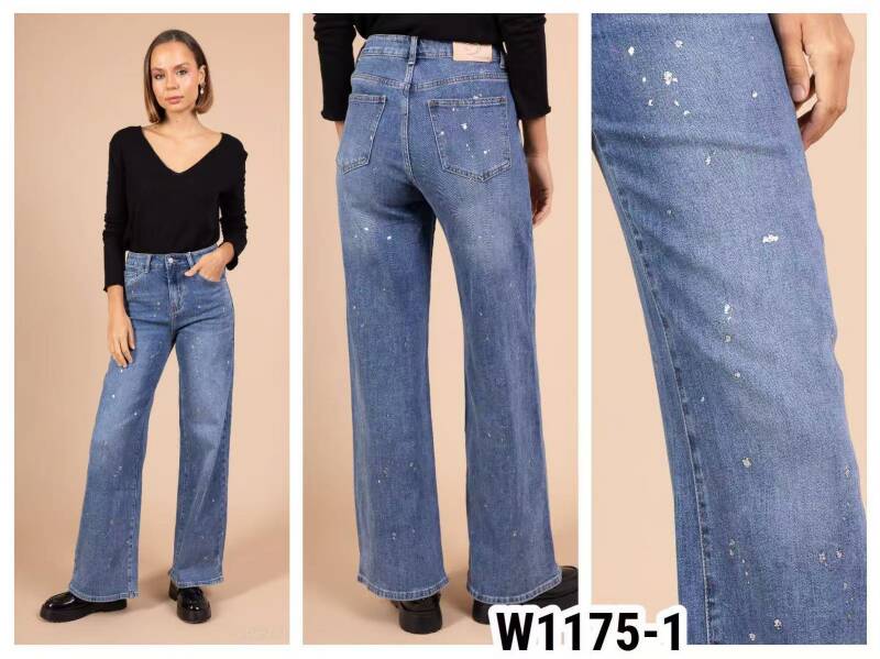 Spodnie damskie jeansy Roz XS-XL, 1 Kolor Paczka 10 szt