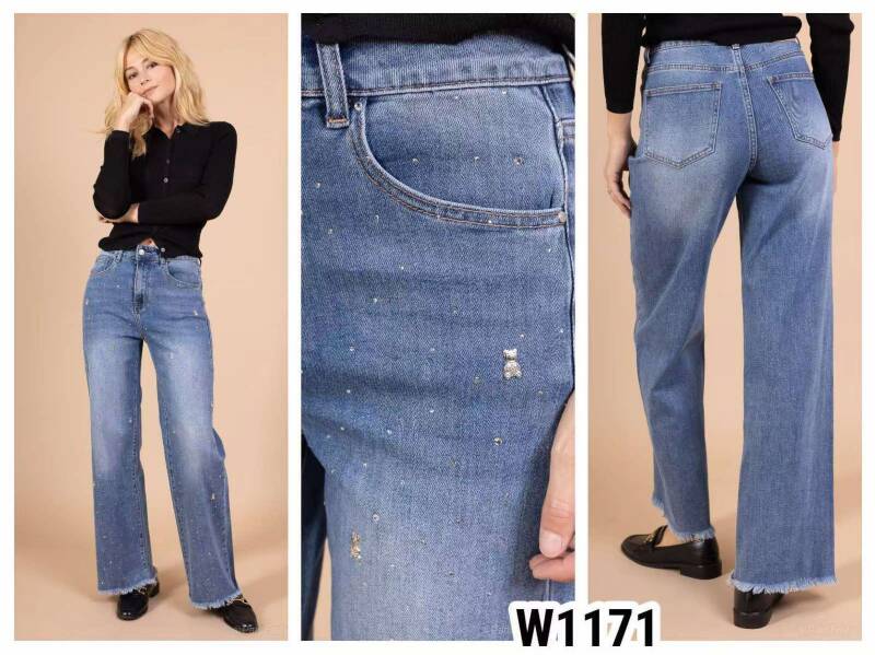 Spodnie damskie jeansy Roz XS-XL, 1 Kolor Paczka 10 szt