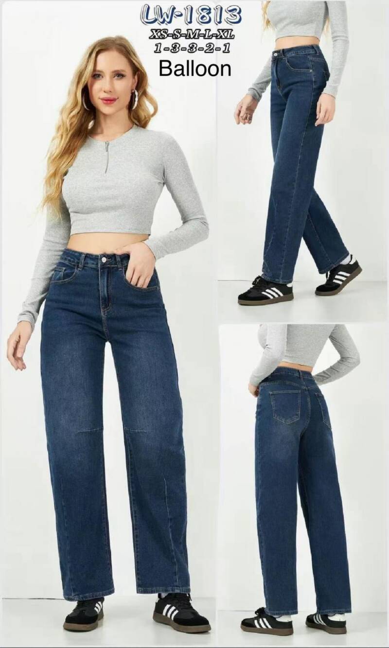 Spodnie damskie jeansy Roz XS-XL, 1 Kolor Paczka 10 szt