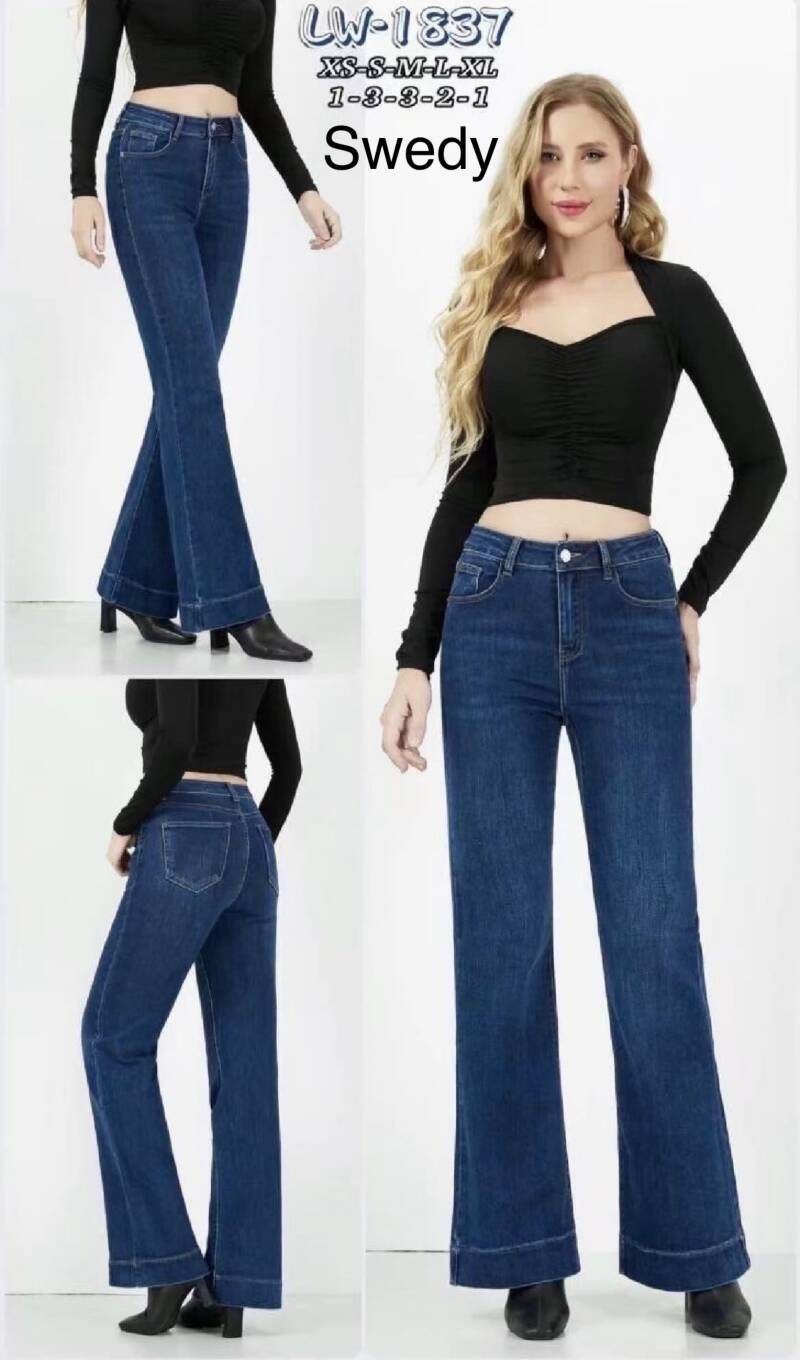 Spodnie damskie jeansy Roz XS-XL, 1 Kolor Paczka 10 szt