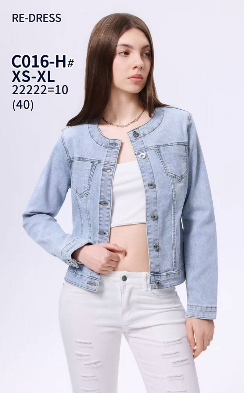 Kurtki damskie jeansy Roz XS-XL, 1 Kolor Paczka 10 szt