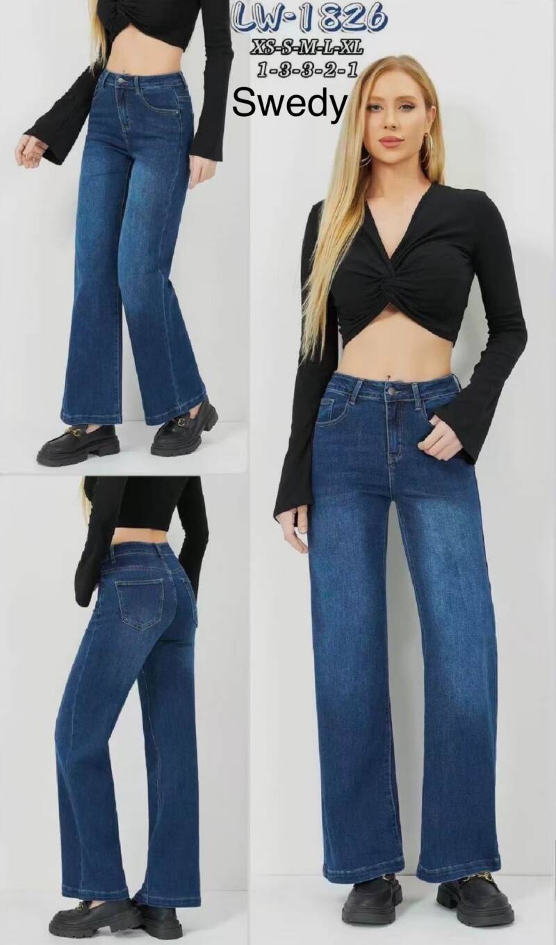 Spodnie damskie jeansy Roz XS-XL, 1 Kolor Paczka 10 szt