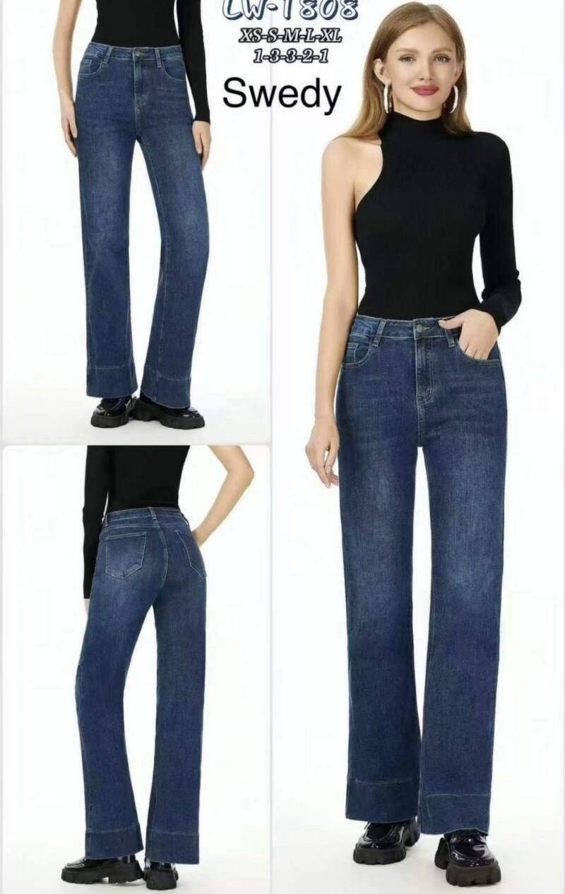 Spodnie damskie jeansy Roz XS-XL, 1 Kolor Paczka 10 szt