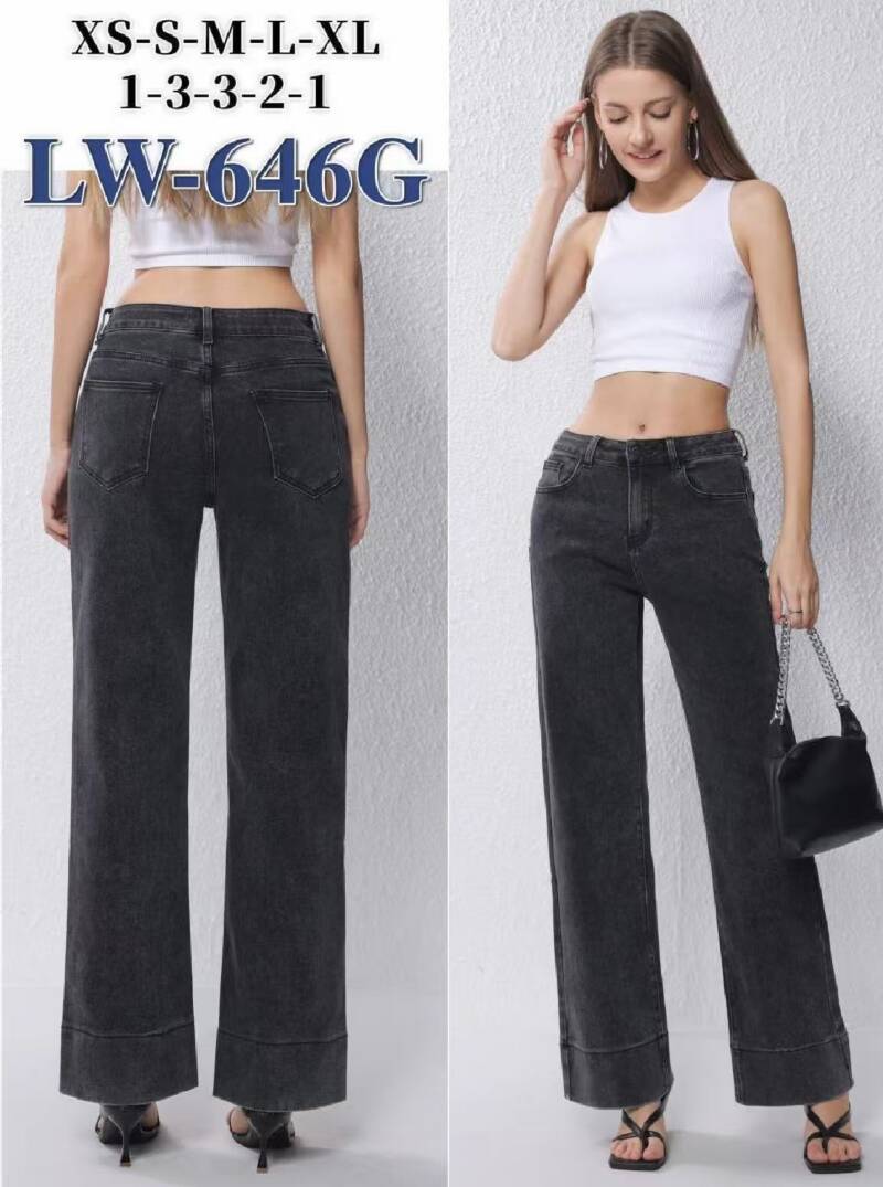 Spodnie damskie jeansy Roz XS-XL, 1 Kolor Paczka 10 szt