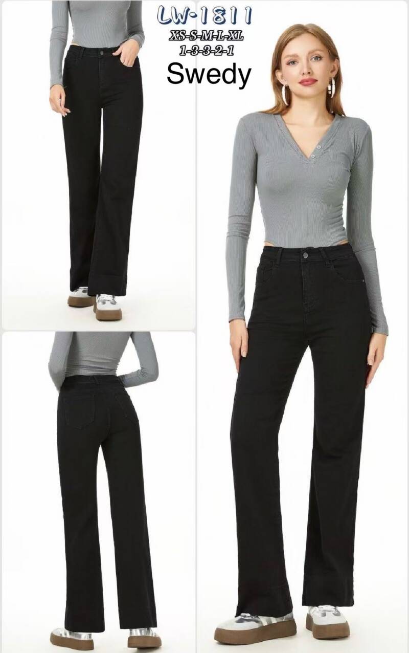 Spodnie damskie jeansy Roz XS-XL, 1 Kolor Paczka 10 szt