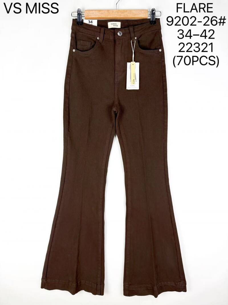 Spodnie damskie jeansy Roz XS-XL, 1 Kolor Paczka 12 szt