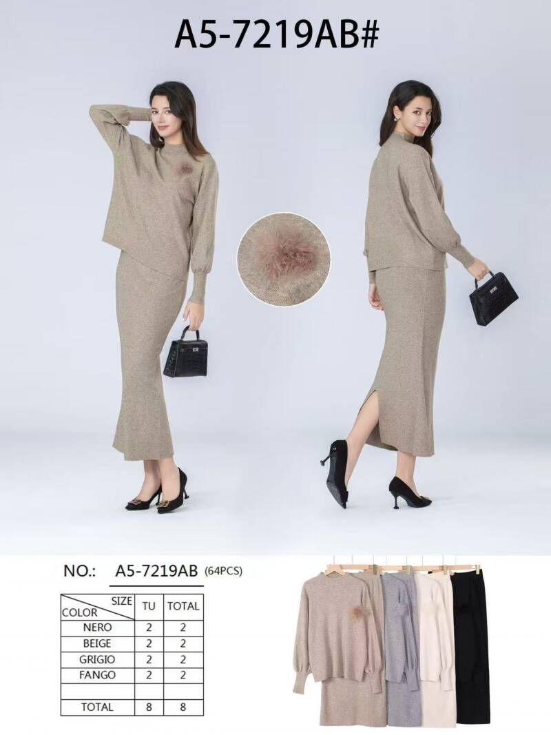 Komplet damskie Roz Standard, Mix Kolor Paczka 8 szt