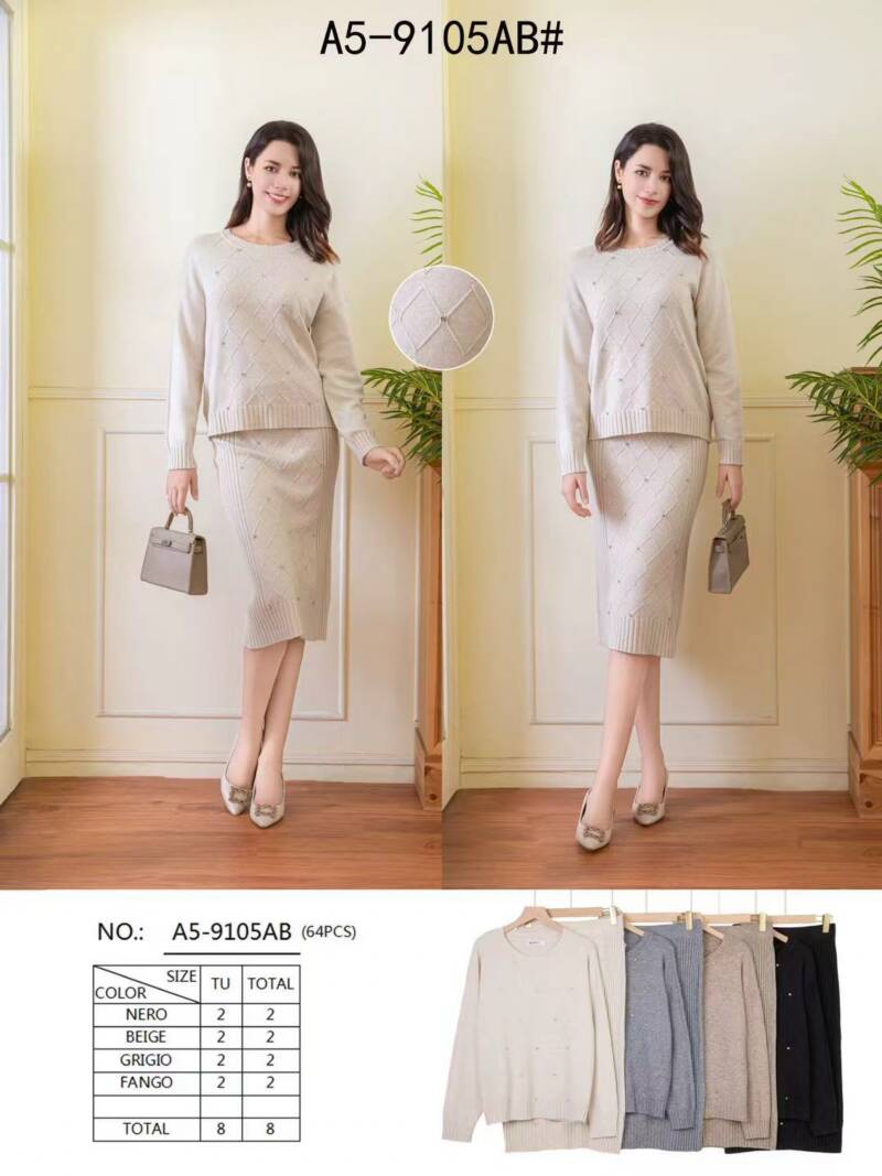 Komplet damskie Roz Standard, Mix Kolor Paczka 8 szt