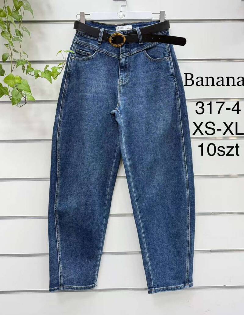 Spodnie damskie jeansy Roz XS-XL, 1 Kolor Paczka 10 szt