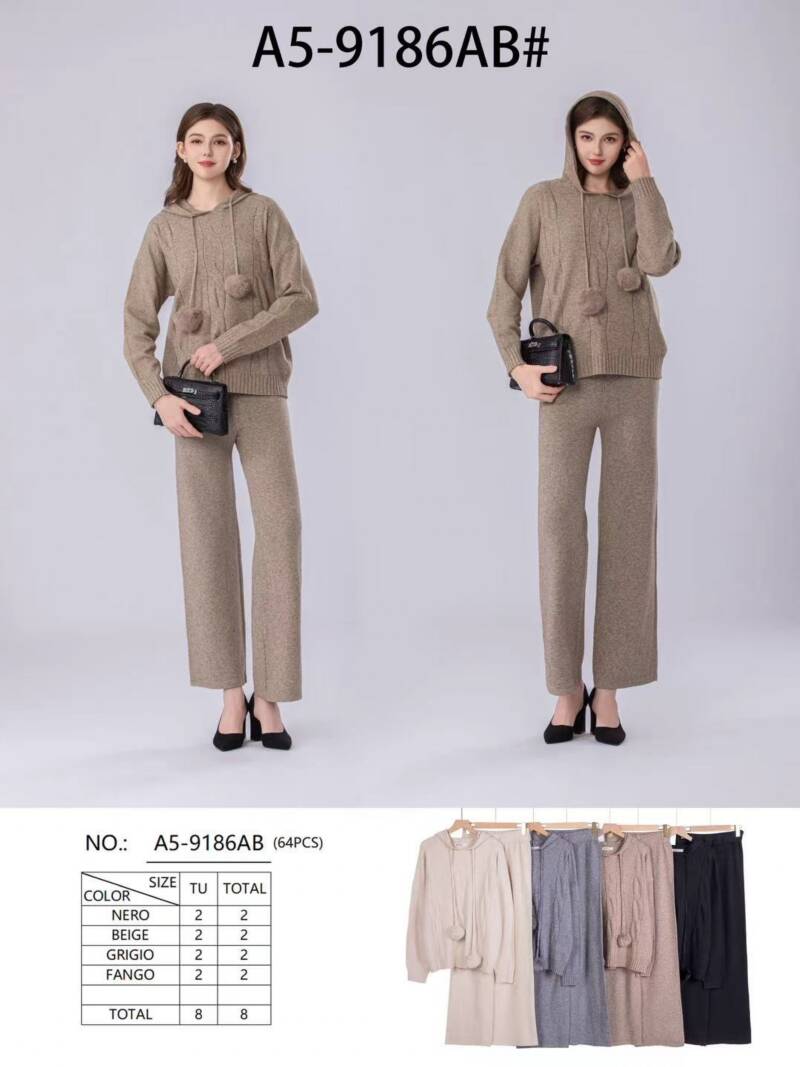 Komplet damskie Roz Standard, Mix Kolor Paczka 8 szt