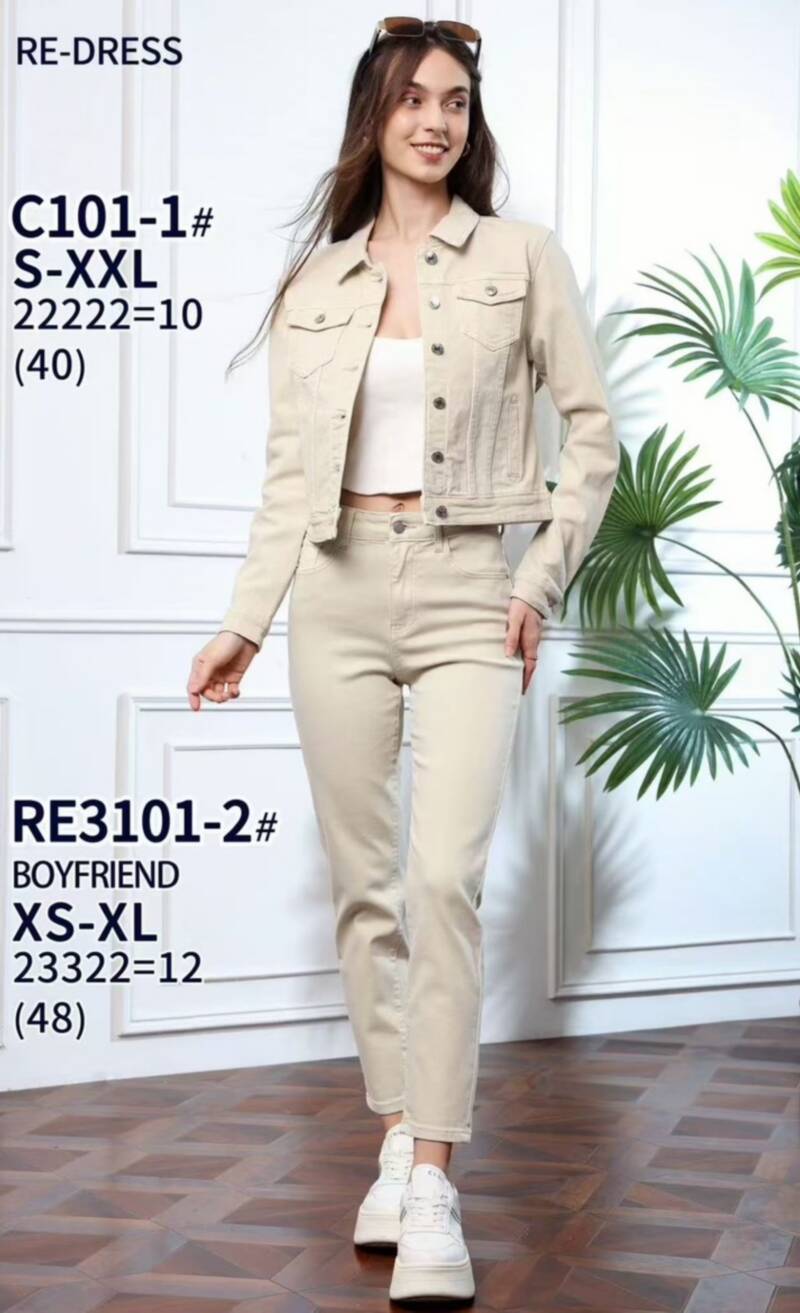 Spodnie damskie jeansy Roz XS-XL 1 Kolor Paczka 12 szt