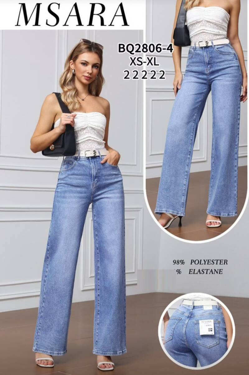 Spodnie damskie jeansy Roz XS-XL 1 Kolor Paczka 10 szt