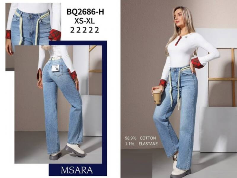 Spodnie damskie jeansy Roz XS-XL 1 Kolor Paczka 10 szt