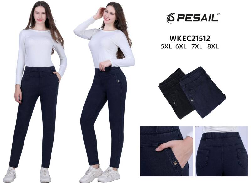 Spodnie damskie Roz 5XL-8XL, 1 kolor Paczka 10 szt