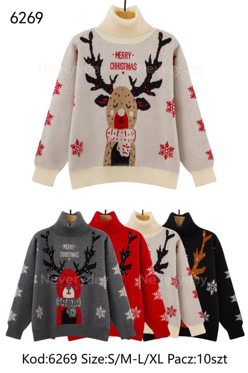 Swetry damskie Roz S/M-L/XL, Mix Kolor .Paczka 10 szt