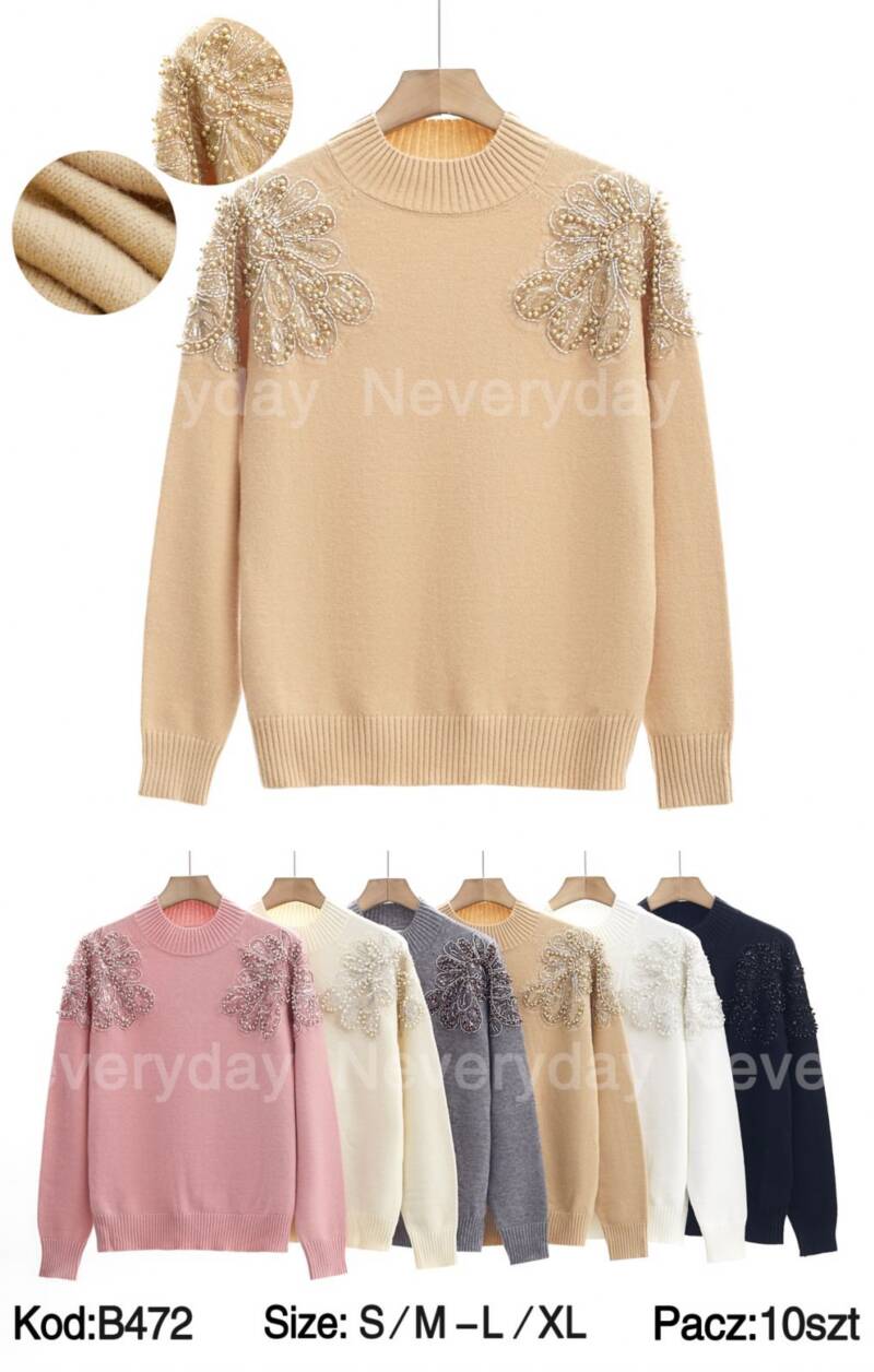 Swetry damskie Roz S/M-L/XL, Mix Kolor .Paczka 10 szt